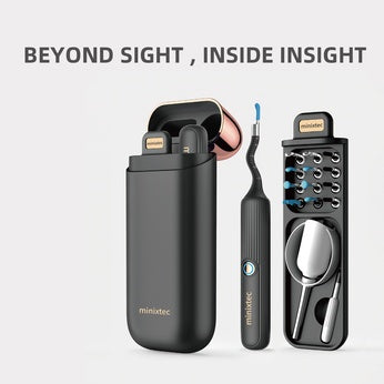Introducing Minixtec Ear Cleaner Plus: The Professional Black All-in-One Ear Care Device
