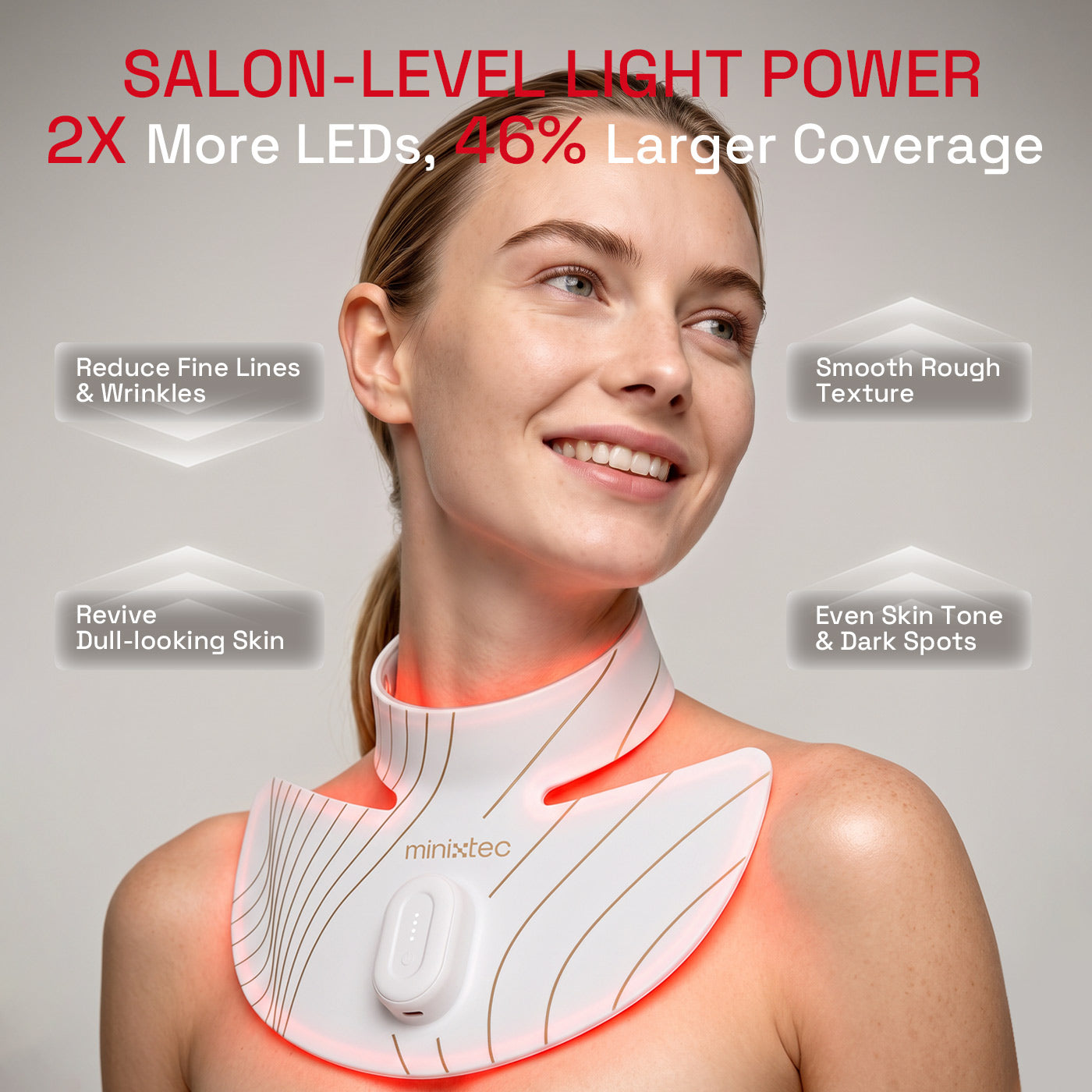 MINIXTEC NeckRenew 4-Mode Neck & Chest Red Light Therapy