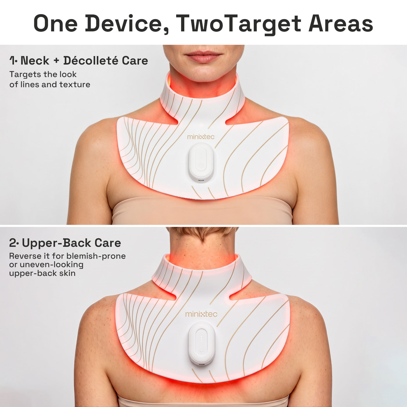 MINIXTEC NeckRenew 4-Mode Neck & Chest Red Light Therapy