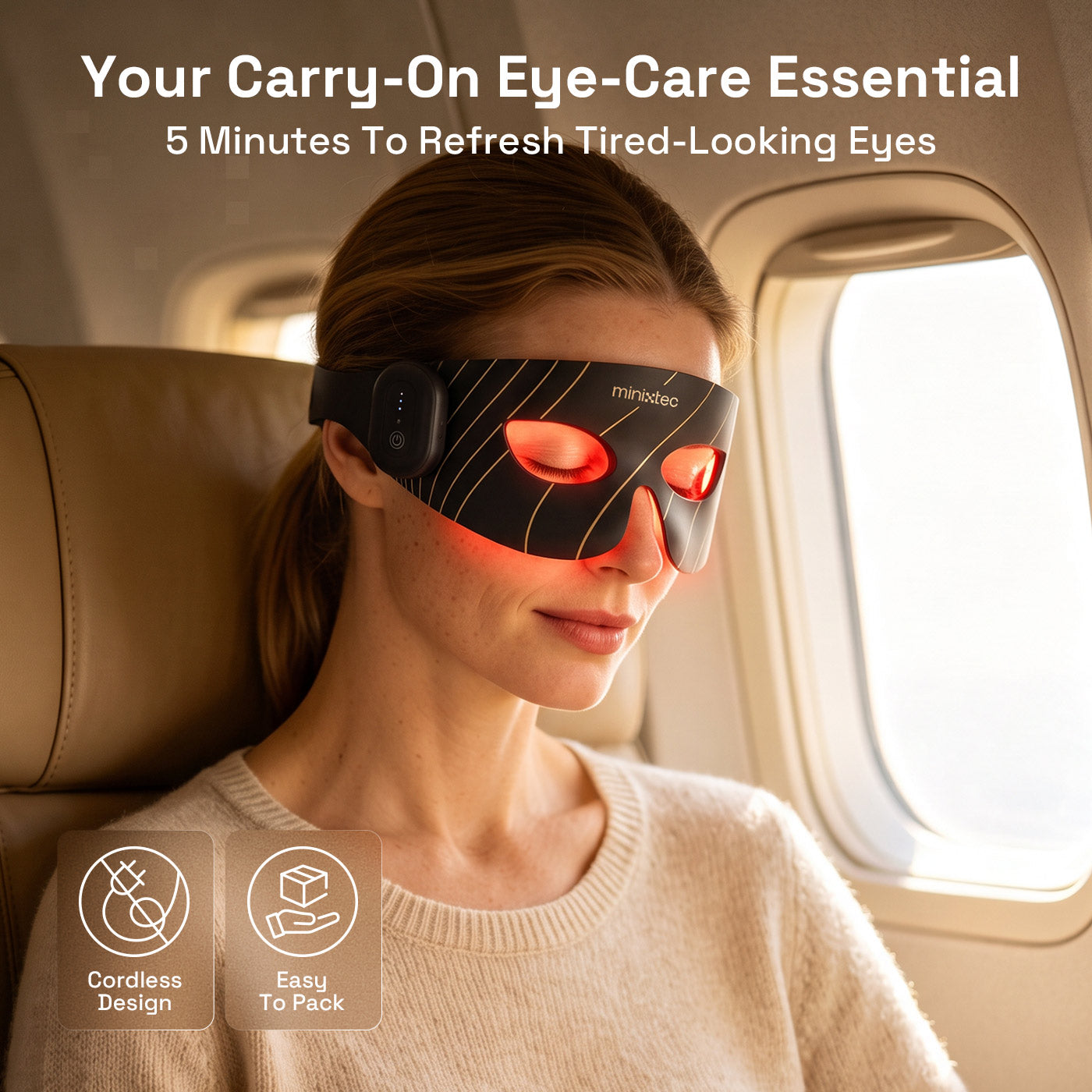MINIXTEC EyeRevive Red Light Therapy Eye Mask