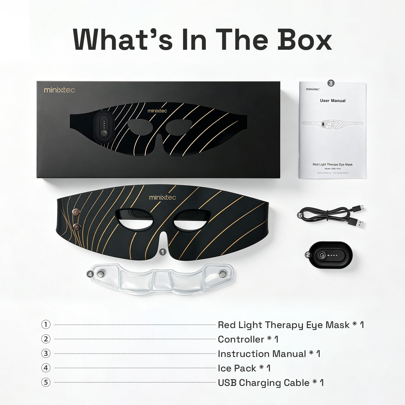 MINIXTEC EyeRevive Red Light Therapy Eye Mask