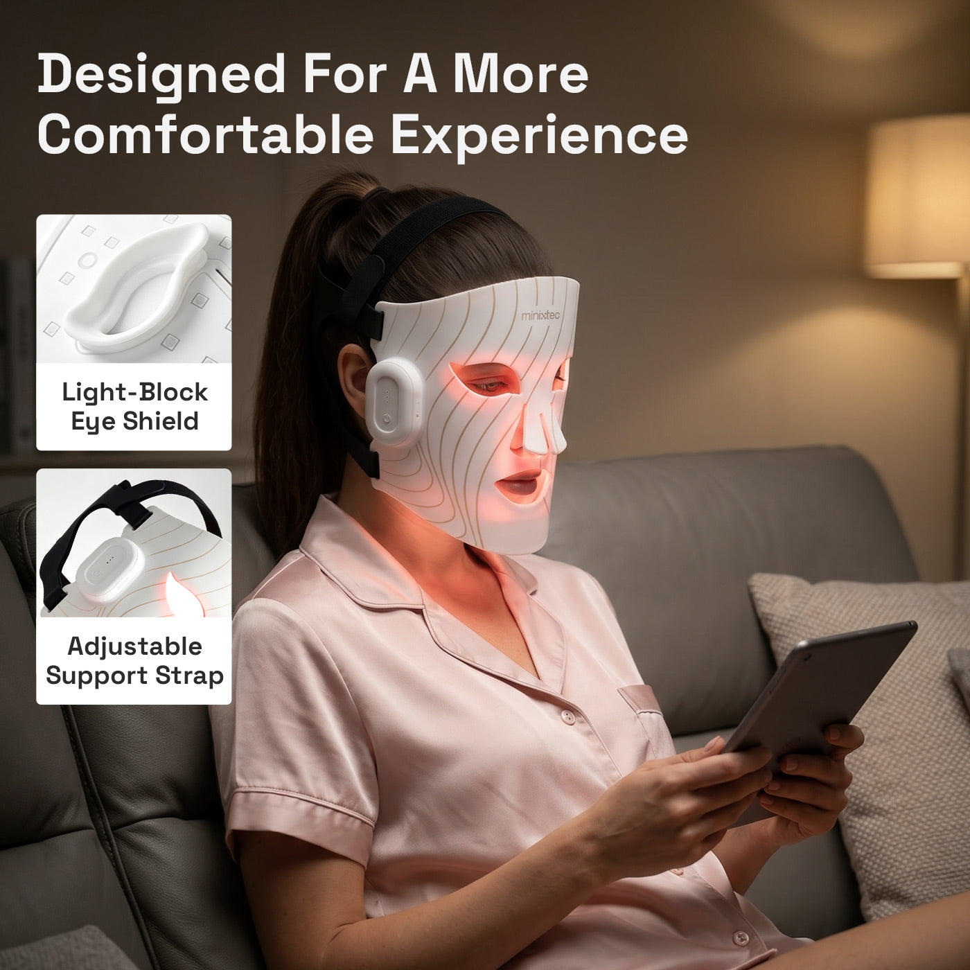 MINIXTEC Red Light Therapy Mask for Face